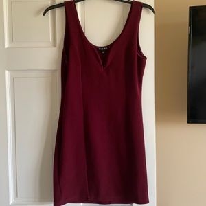 Maroon short dress